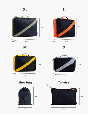 The Pro Packing Cubes Travel Organiser (Set of 6)