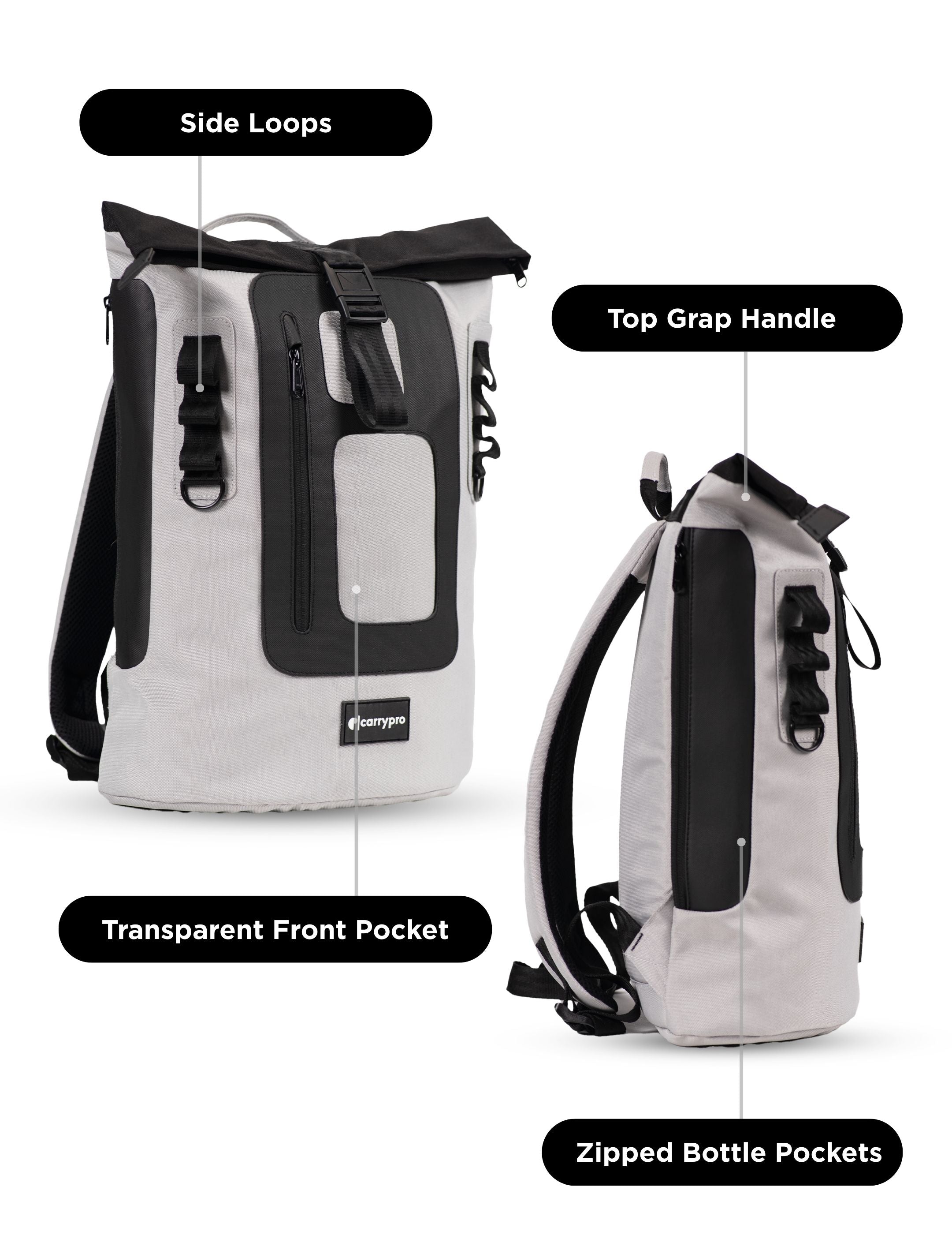 MOJO V2.0 BACKPACK EVERYDAY LAPTOP FEATURES #color_Mist Grey