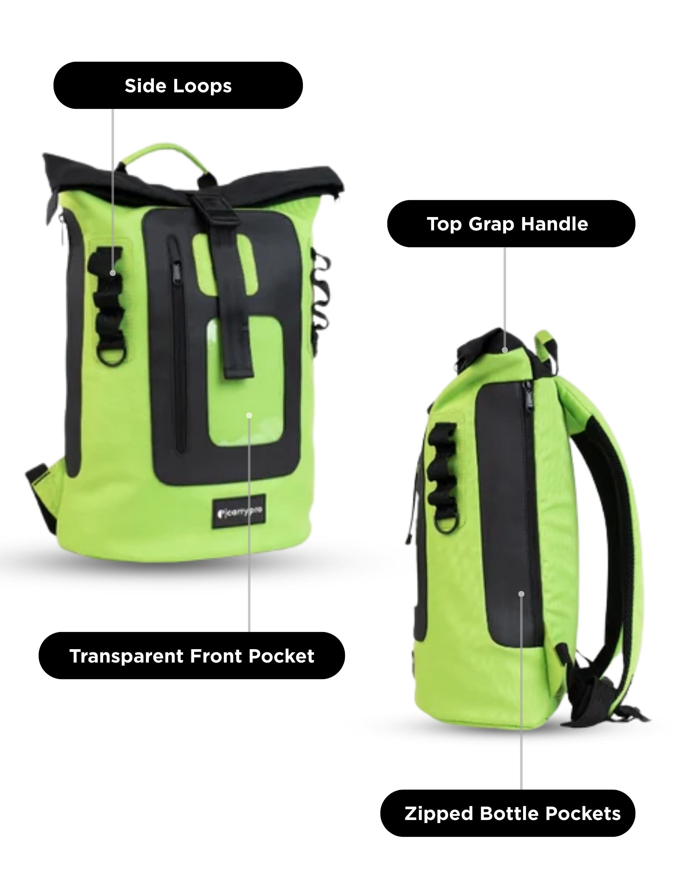 MOJO V2.0 BACKPACK EVERYDAY LAPTOP FEATURES #color_Neon Green