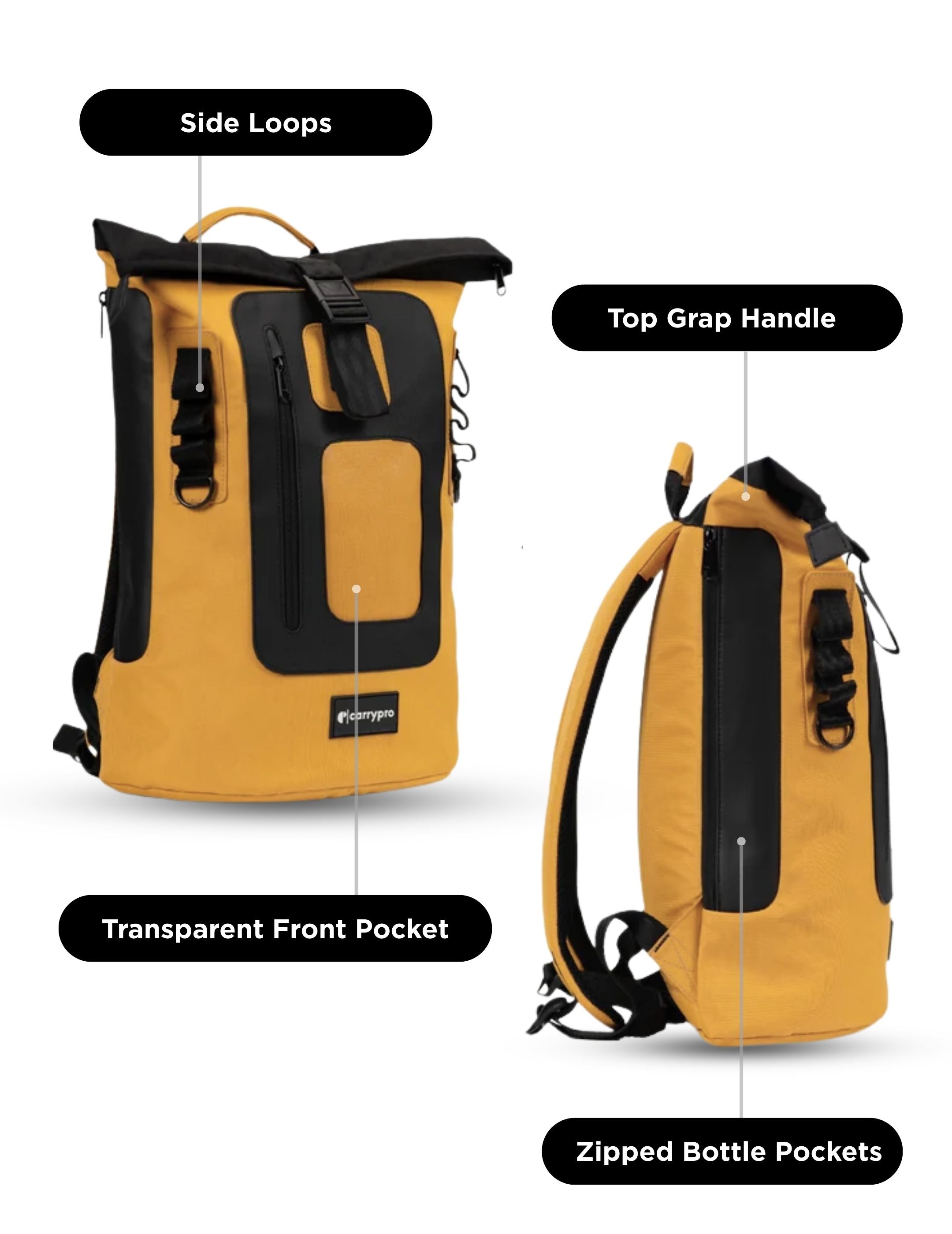 MOJO V2.0 BACKPACK EVERYDAY LAPTOP FEATURES #color_Golden Glow