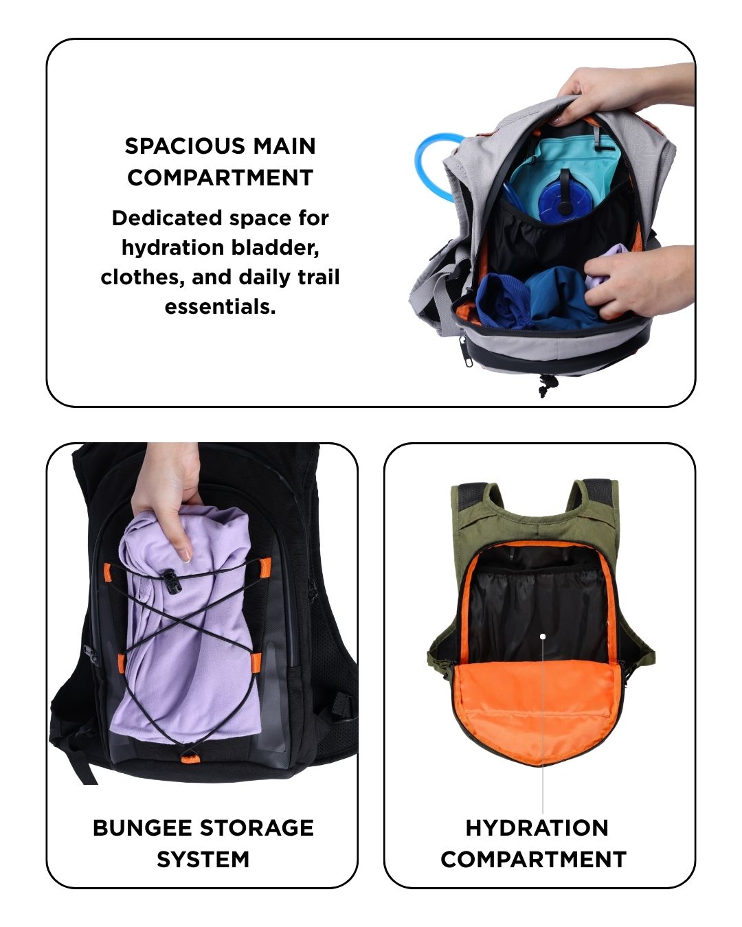 more features of trail bag
