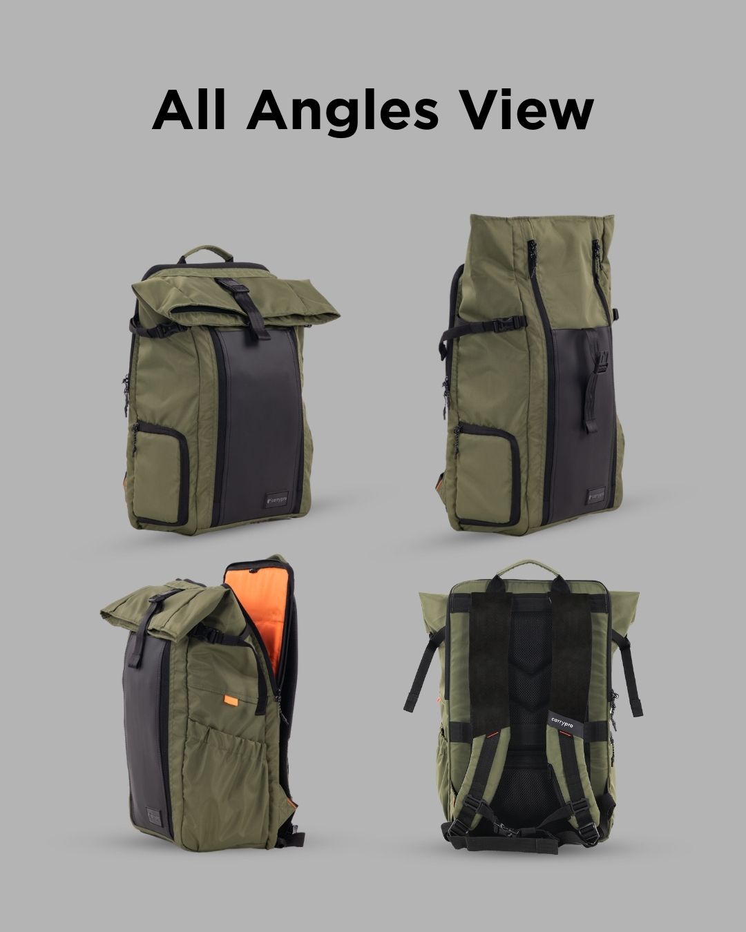 HOBO25 V3.0 EVERYDAY BACKPACK MORE EXPANDABLE 25 TO 20 L #color_Olive Green