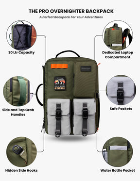 The Pro Overnighter Backpack (30L) with Raincover