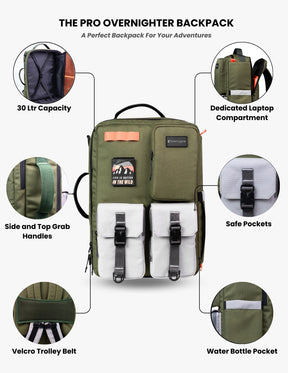 The Pro Overnighter Backpack (30L) with Raincover