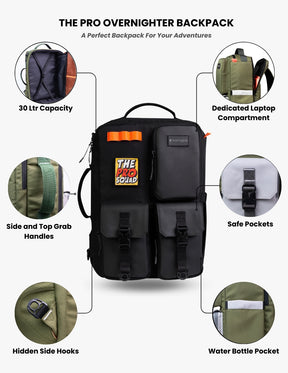 The Pro Overnighter Backpack (30L) with Raincover