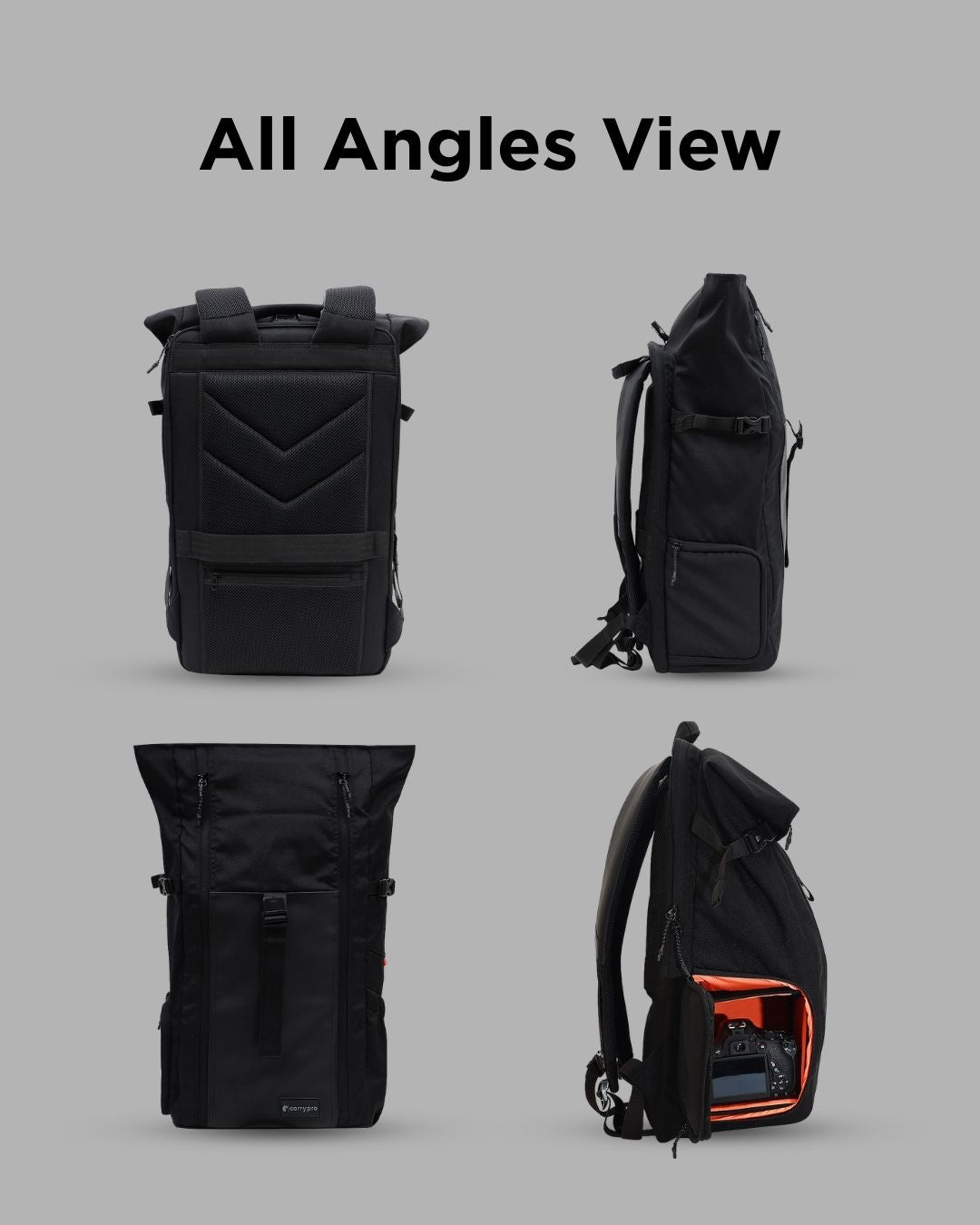 HOBO25 V3.0 EVERYDAY BACKPACK MORE EXPANDABLE 25 TO 20 L #color_Black