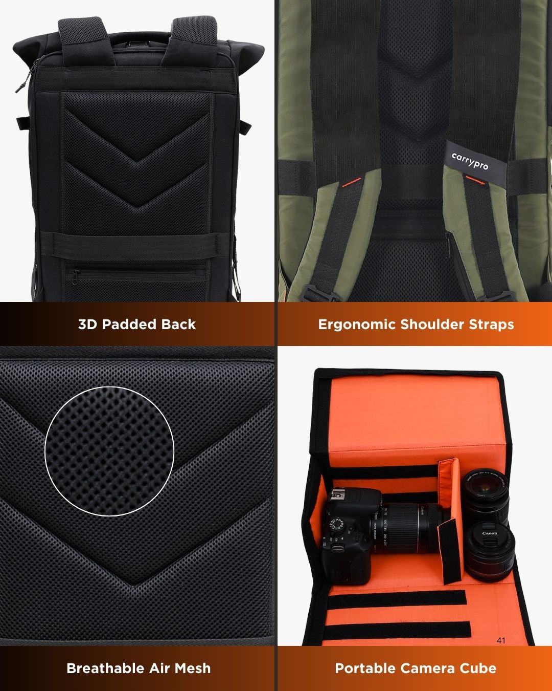 HOBO25 V3.0 EVERYDAY BACKPACK MORE FEATURES GRID #color_Olive Green