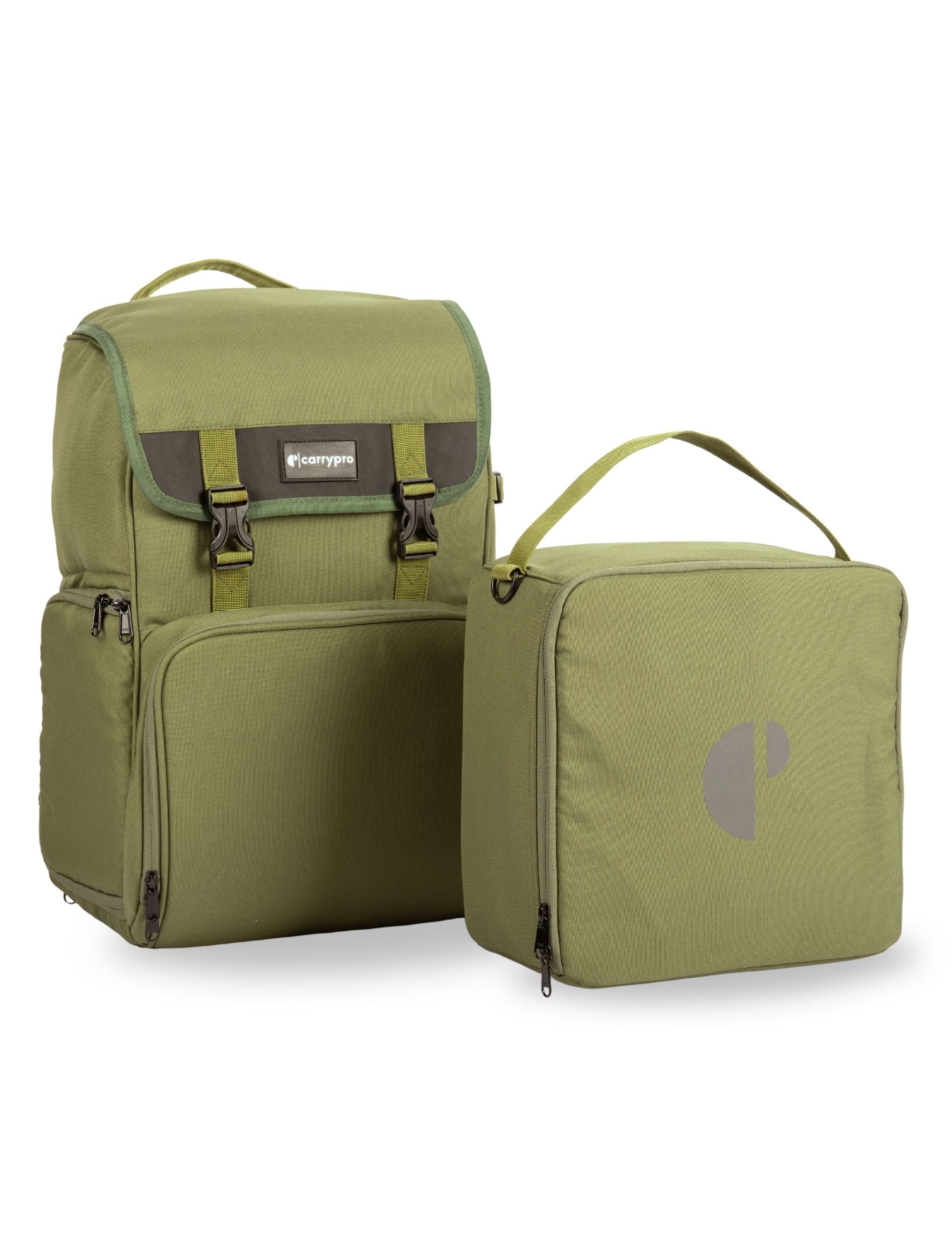 Carrypro Pango V2.0 Backpack  Front View perfect for camera ready gear #color_Olive Green